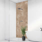 Beton Braun, fugenlose Wandpaneele aus Alu-Verbund 3mm, Duschrückwand - duschrückwand-platten.de