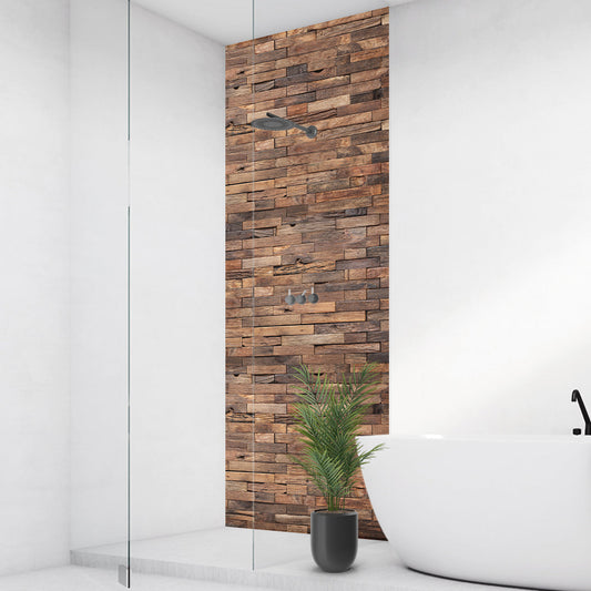 Holzplatten, fugenlose Wandpaneele aus Alu-Verbund 3mm, Duschrückwand