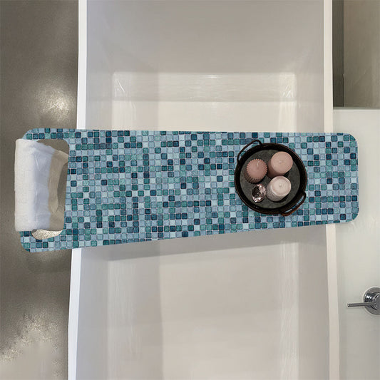 Mosaik Aqua, Badewannenablage Alu-Verbund 6mm - duschrückwand-platten.de