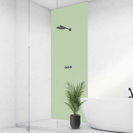 Pastellgrün, fugenlose Wandpaneele aus Alu-Verbund 3mm, Duschrückwand - duschrückwand-platten.de