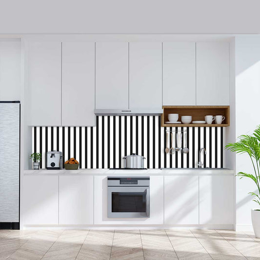 Streifen, fugenlose Wandpaneele aus Alu-Verbund 3mm, Küchenrückwand - duschrückwand-platten.de