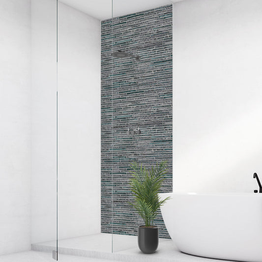 Stone Anthrazit Jade, fugenlose Wandpaneele aus Alu-Verbund 3mm, Duschrückwand - duschrückwand-platten.de